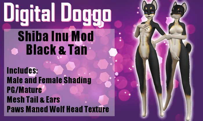 [Digital Doggo] Black and Tan Shiba Inu Mod