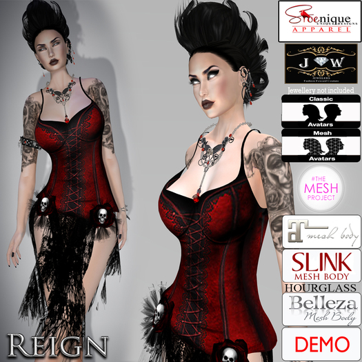 Red Reign Goth/Vamp Dress BSM