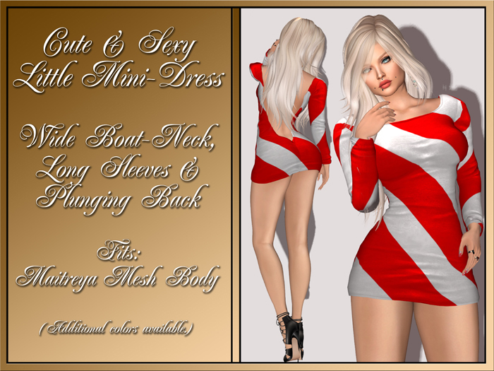 Mini-Dress - Red & White Stripe (for MAITREYA)
