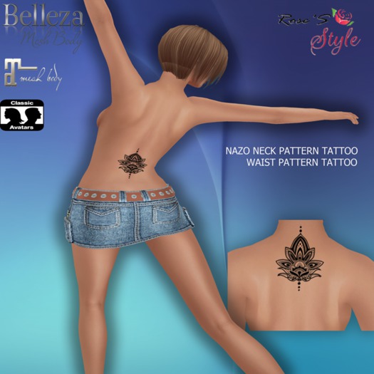 ROSE STYLE Nazo Pattern Tattoo Maitreya