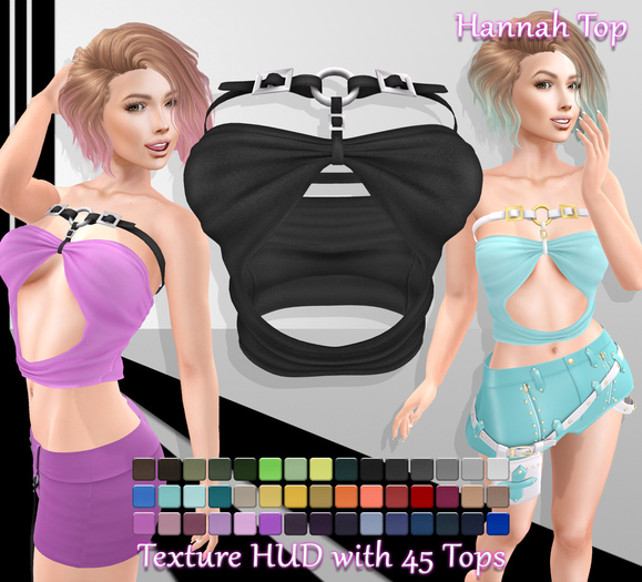 [Syn] Hannah Top (Texture HUD, Maitreya, Venus, Freya, Isis, Physique & Hourglass, materials enabled)