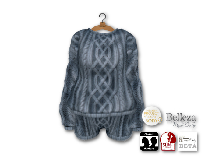 {amiable}Mesh Over-sized Cable Knit Top&Bloomers06