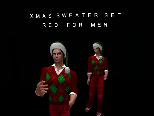 SALE Xmas Sweater Set Red for Men
