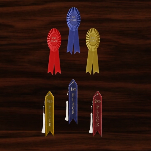 Metamorph Frilled Ribbon 1st Place Blue