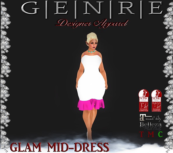 G: GLAM DRESS GOLD/CRIMSON