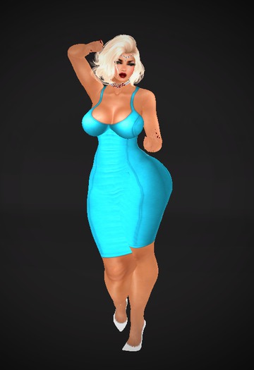 GENRE CRISP FITTED DRESS TEAL- (WEAR)