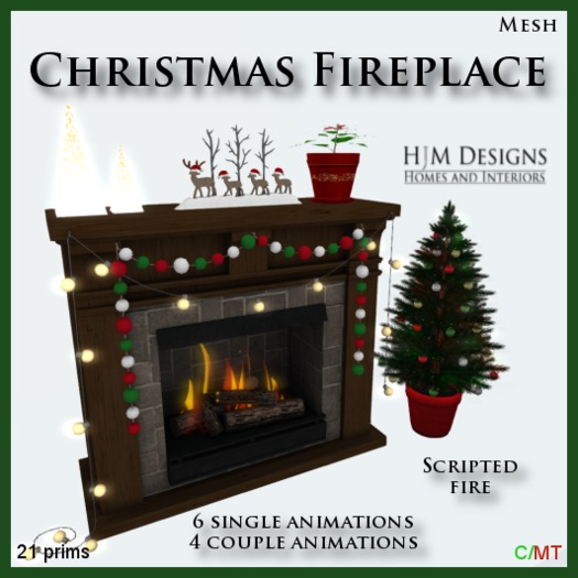 Christmas Fireplace Boxed