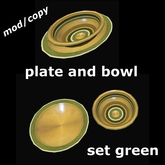 plate and bowl - set green (modify/copy)