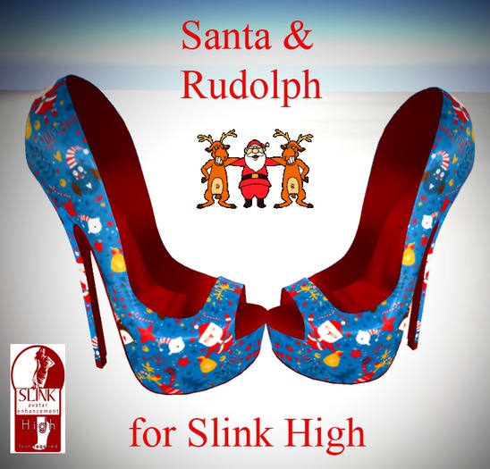 Santa & Rudolph-Slink High Heels MP-BOXED