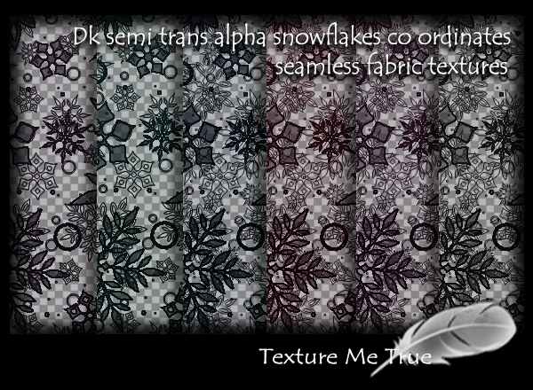 TMT dk semi trans alpha snowflakes co  seamless fabric textures