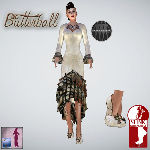 Butterball Dress & Slink High Heels (Boxed)