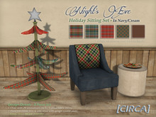 [CIRCA] Pkg - "Night's Eve" - Holiday Sitting Set - In Navy/Cream