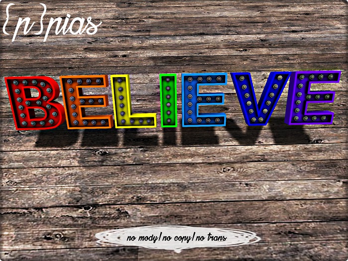 {p}pias - Believe Lettering