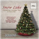 [CIRCA] - "Snow Lake" Christmas Holiday Tree - Gold & Red
