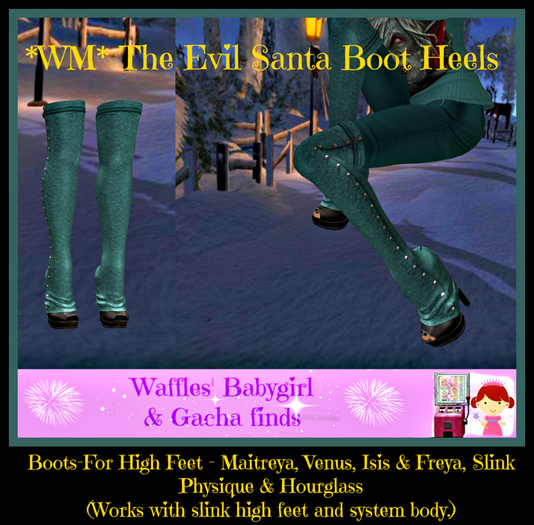 *WM* The Evil Santa Boot Heels