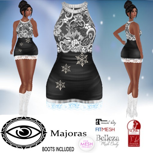 Majoras Lacy Snowflake Dress