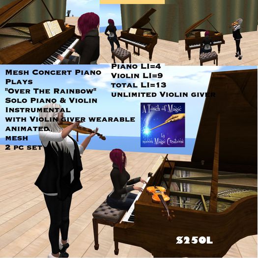 Concert Piano & Violin Giver Plays Music(crate)