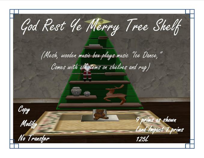 God Rest Ye Merry Tree Shelf