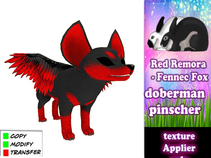 Red Remora  Fennec Fox -  doberman pinscher red