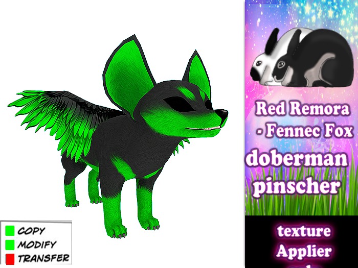 Red Remora  Fennec Fox -  doberman pinscher  Green
