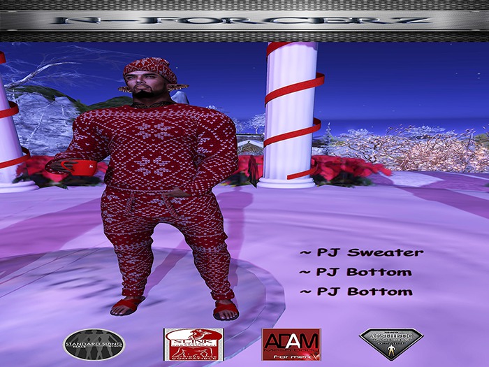 [[[[[ N::Forcerz ]]]]] ~ Twosies Winter PJ'z_Red