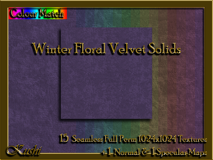 Winter Floral Velvet Solids Textures