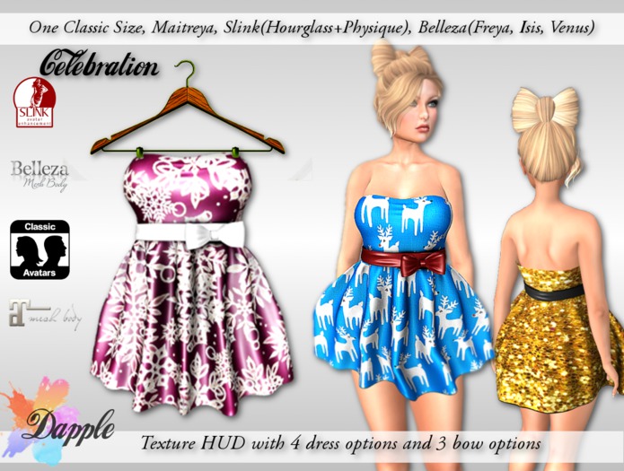 Dapple- Celebration Dress with Texture HUD [boxed]