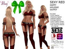 *BSASSY* SEXY HAPPY HOLIDAY OUTFIT RED