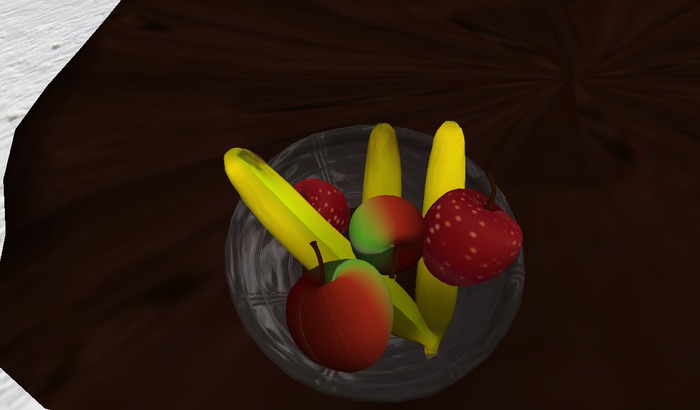 ~FT~ glass bowl with fruits (wear to unpack)