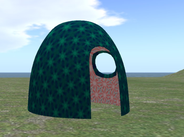 rounded build with gate and window