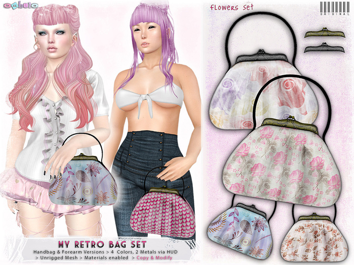 [ bubble ] My Retro Bag Set -Flowers