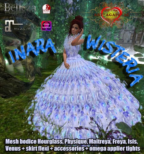 ART*AGAPE*AL dress Inara wisteria