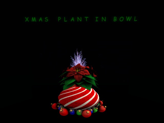 SALE Xmas Plant in Bowl,7 prims