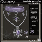 C&F Snowflake Jewelry - Ice Plum Silver