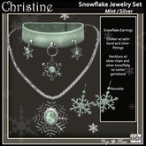 C&F Snowflake Jewelry - Ice Mint Silver
