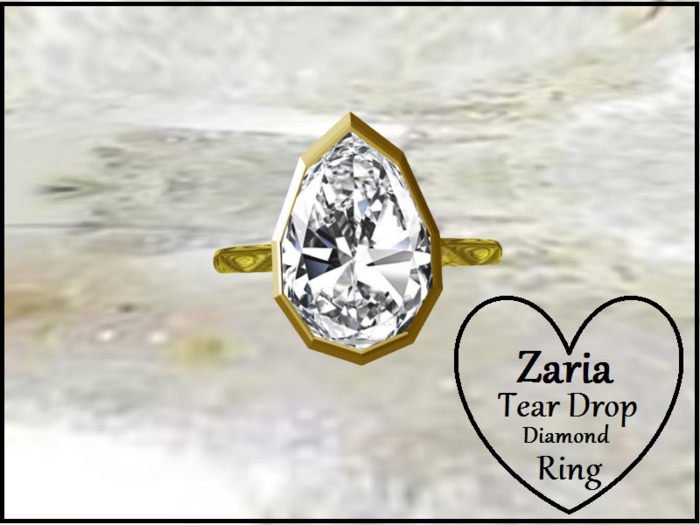 Zaria Tear Drop Diamond Ring