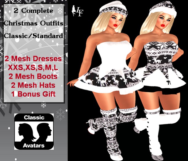 *LF* Complete Chrismas Outfit #3/Mesh Standard Size
