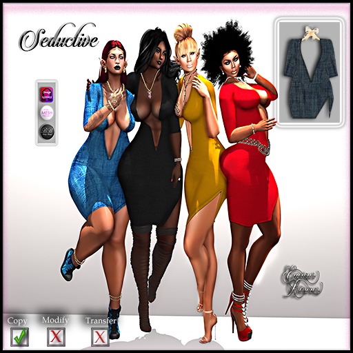 *E.D.* Seductive ~ Deep V ~ Denim V2 