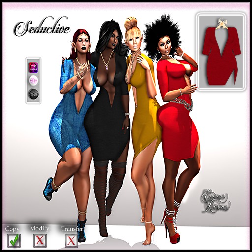 *E.D.* Seductive ~ Deep V ~ Red 