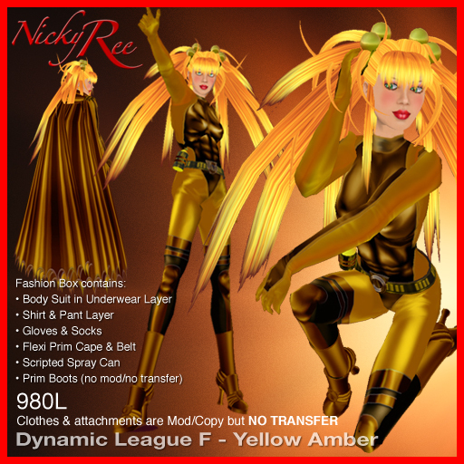 Dynamic League F Suit Yellow Amber