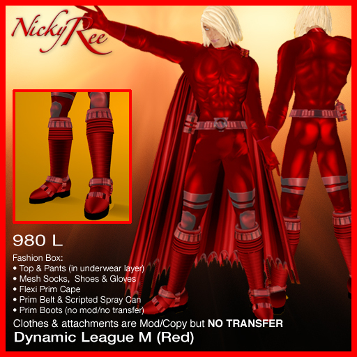 Dynamic League M Suit Red