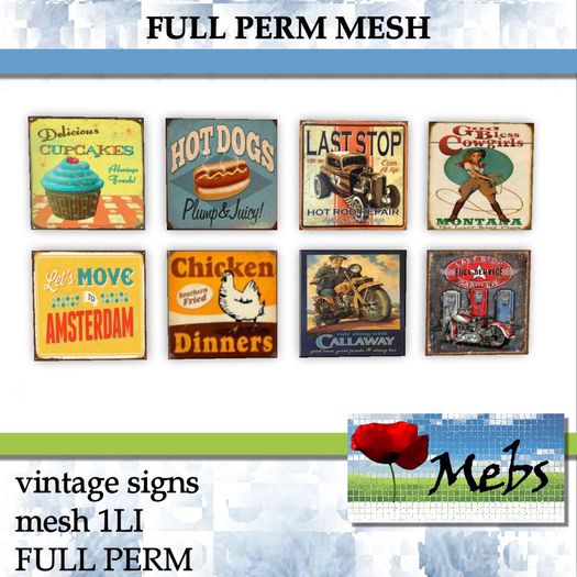 Vintage signs Mesh 