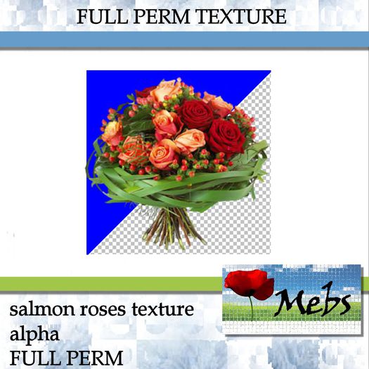 Salmon Roses Texture FULL PERM 256X256