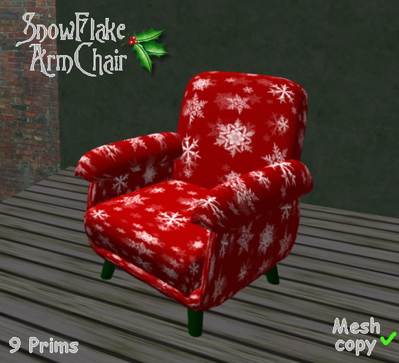 Absinthe, Art & Angels - SnowFlake ArmChair