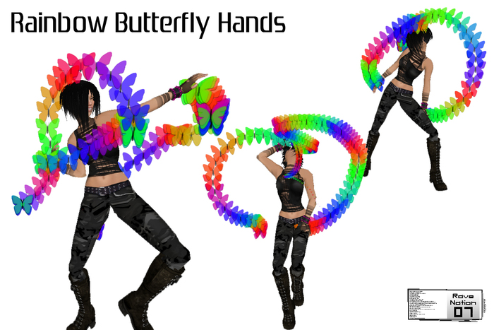 Rainbow Butterfly Hands