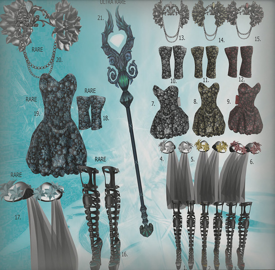 BP[GACHA] 7. DARK WHITE DRESS