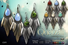 EarthStones Quetzalli Earrings  - Soul (wear to open)