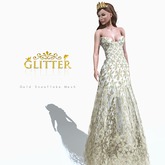 GLITTER - GOLD Snowflake mesh gown