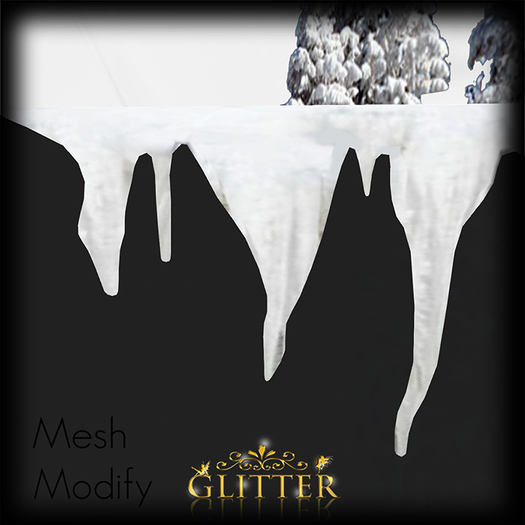 GLITTER - ICE DAM mesh v2 Snow