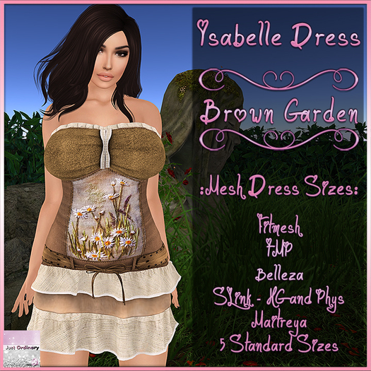 Isabelle Dress Brown Garden